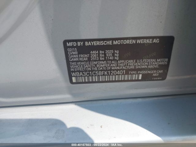 WBA3C1C58FK120401 BMW 328I
