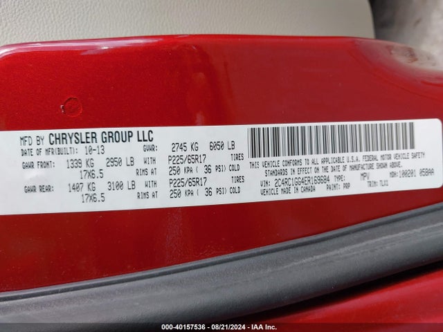 2C4RC1GG4ER169684 Chrysler Town & Country Limited