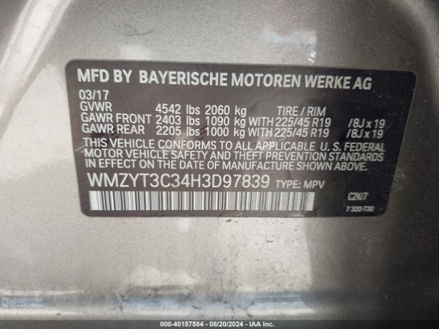 WMZYT3C34H3D97839 Mini Countryman Cooper S