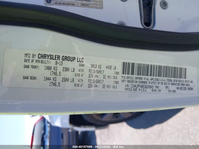 1C4NJPFA0ED624943 Jeep Patriot Latitude