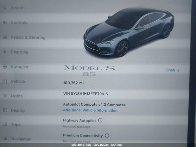 5YJSA1H13FFP79915 Tesla Model S 60/70/85