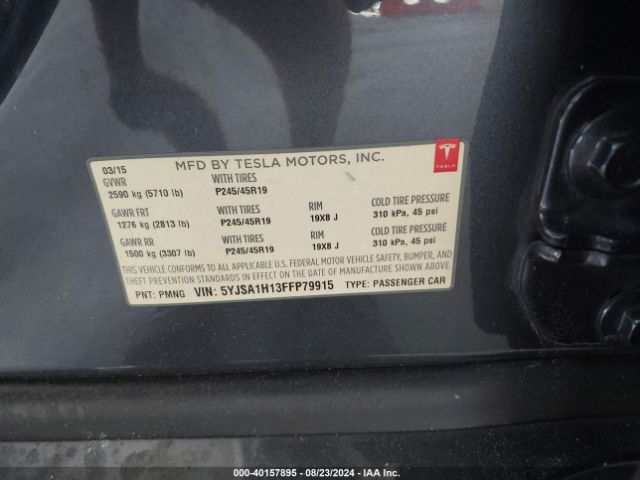 5YJSA1H13FFP79915 Tesla Model S 60/70/85