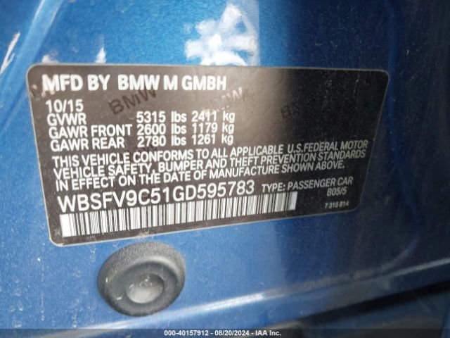 WBSFV9C51GD595783 BMW M5