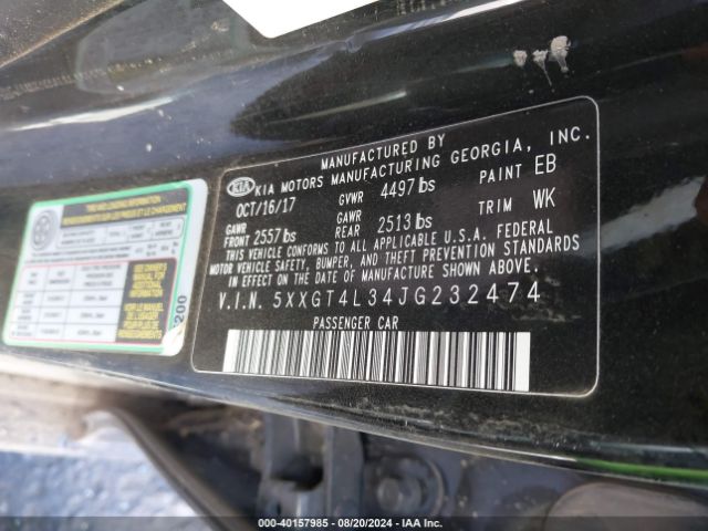 5XXGT4L34JG232474 KIA Optima S