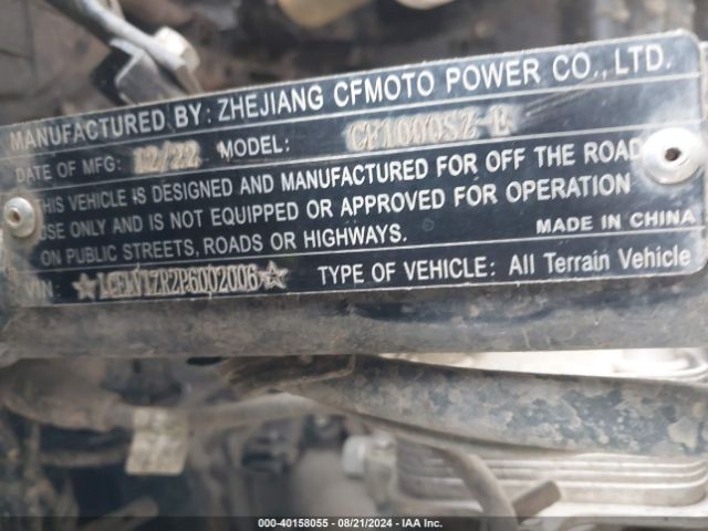 2023 CF MOTO ZFORCE LCELV1ZR2P6002006 Photo 9