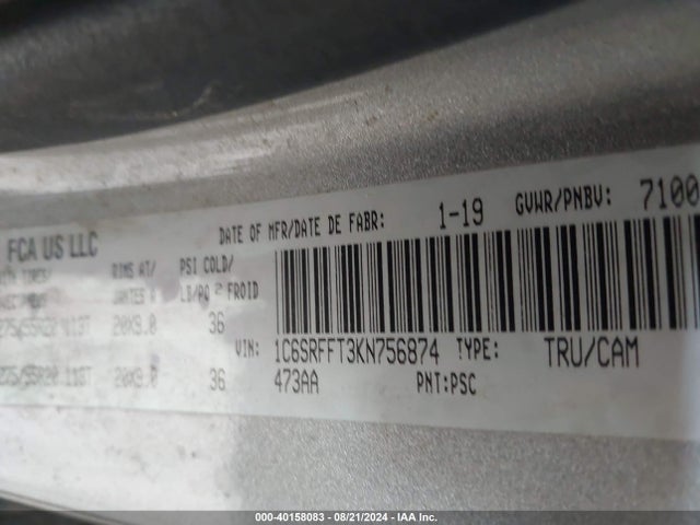 1C6SRFFT3KN756874 RAM 1500