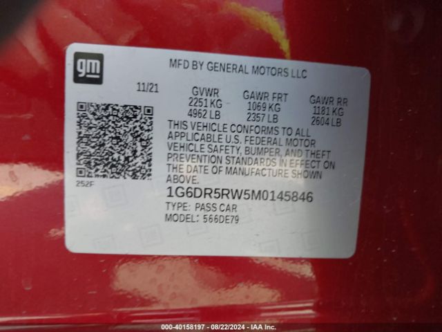 1G6DR5RW5M0145846 Cadillac Ct5 V-series
