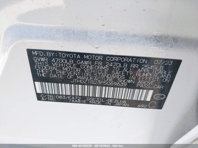 JTHGZ1B23P5069639 Lexus Is Is 350 F Sport