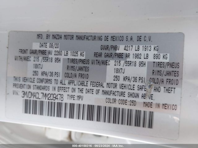 3MVDMACL7MM209478 Mazda Cx-30 Preferred