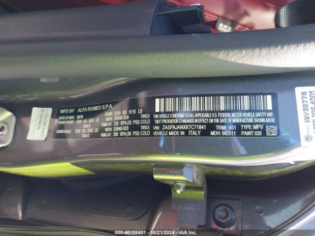 ZASPAJANXK7C71841 Alfa Romeo Stelvio Rwd