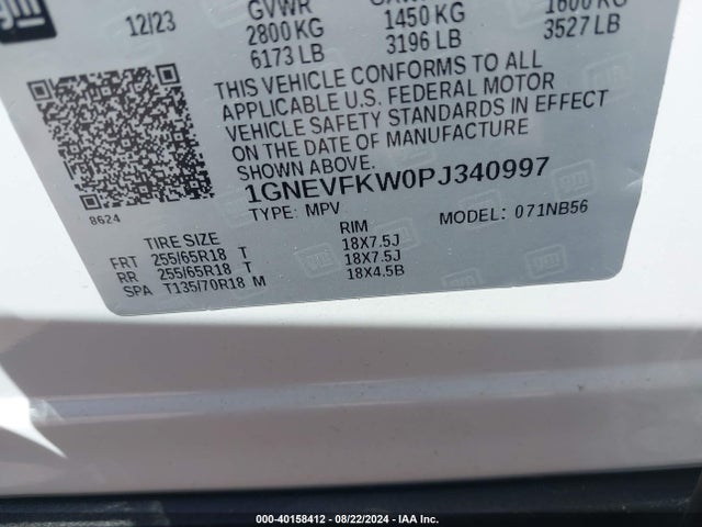 Chevrolet Traverse Awd Ls 2023 1GNEVFKW0PJ340997 Image 9