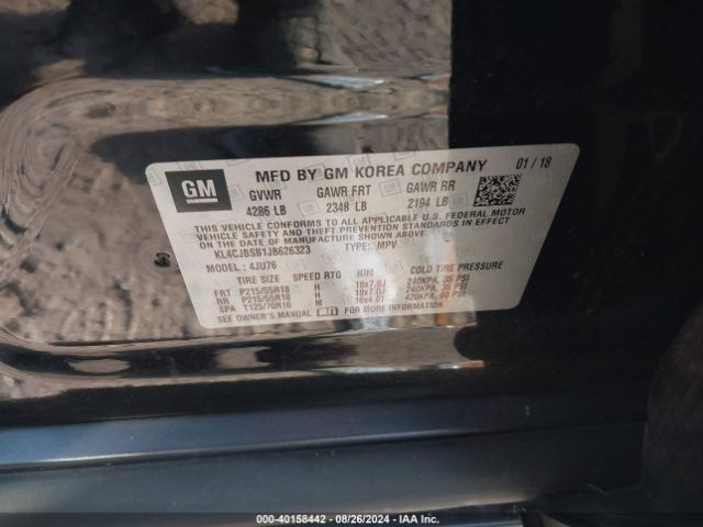 KL4CJBSB1JB626323 Buick Encore Preferred Ii