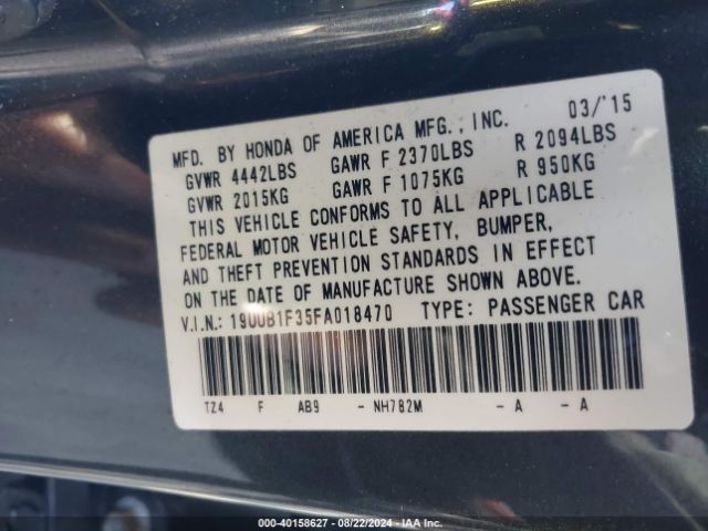 19UUB1F35FA018470 Acura TLX