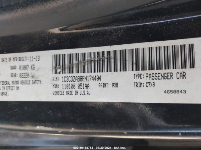 1C3CDZAB8EN174404 Dodge AVENGER SE