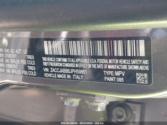 ZACCJABB6JPH59861 Jeep Renegade Latitude Fwd