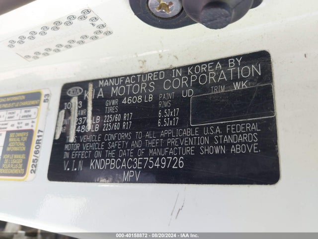 KIA Sportage Lx 2014 KNDPBCAC3E7549726 Image 9
