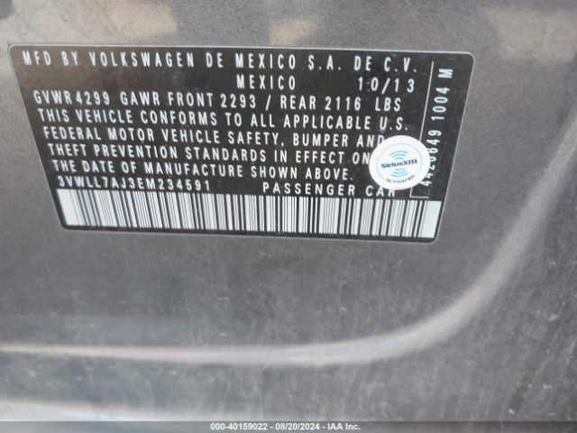 3VWLL7AJ3EM234591 Volkswagen Jetta 2.0l Tdi