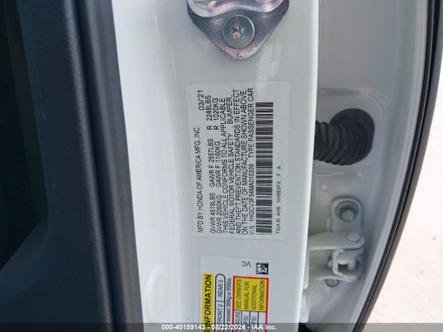 1HGCV3F54MA010339 Honda Accord Hybrid Ex-l