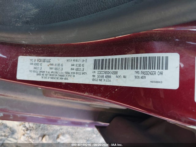 1C3CCCAB5GN142688 Chrysler 200 Limited