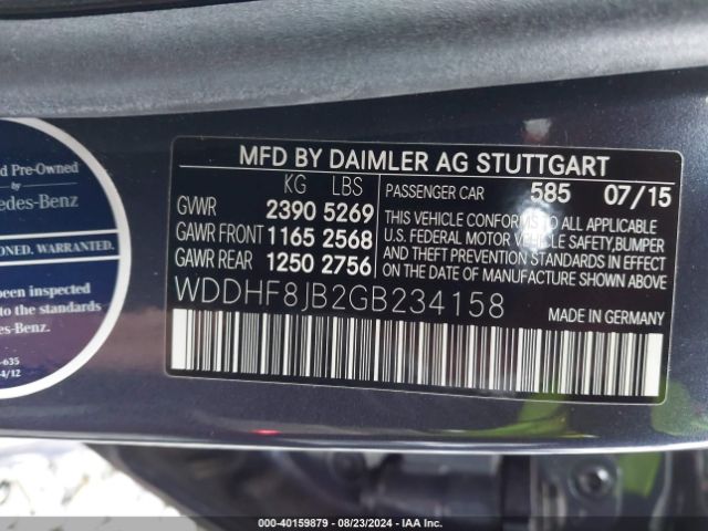 WDDHF8JB2GB234158 Mercedes-Benz E 350 4matic