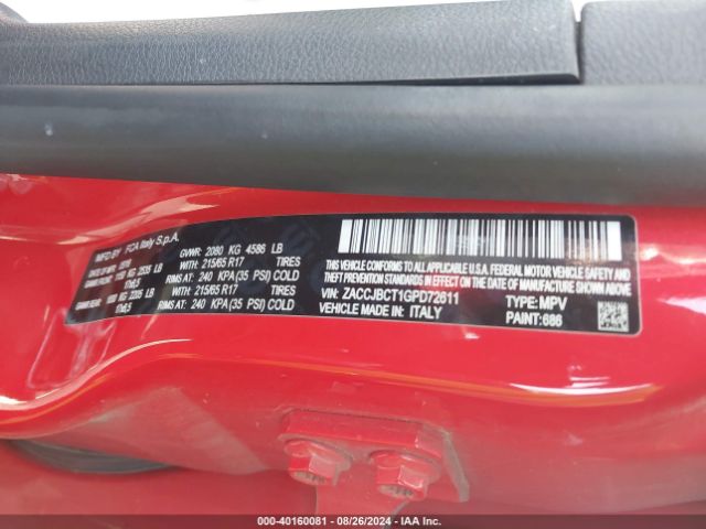 ZACCJBCT1GPD72611 Jeep Renegade Trailhawk