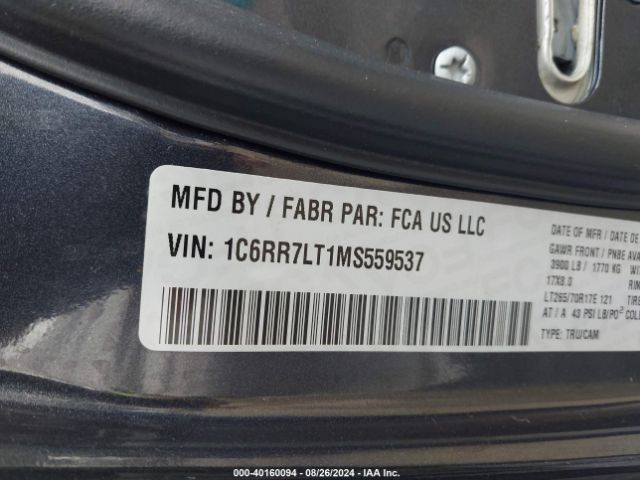 1C6RR7LT1MS559537 RAM 1500 Classic Slt