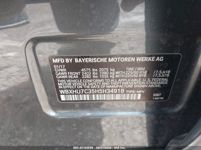 WBXHU7C35H5H34918 BMW X1 Sdrive28i