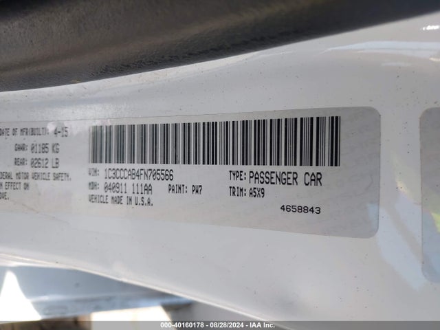 Chrysler 200 2015 1C3CCCAB4FN705566 Image 9