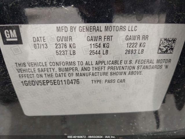 1G6DV5EP5E0110476 Cadillac CTS-V