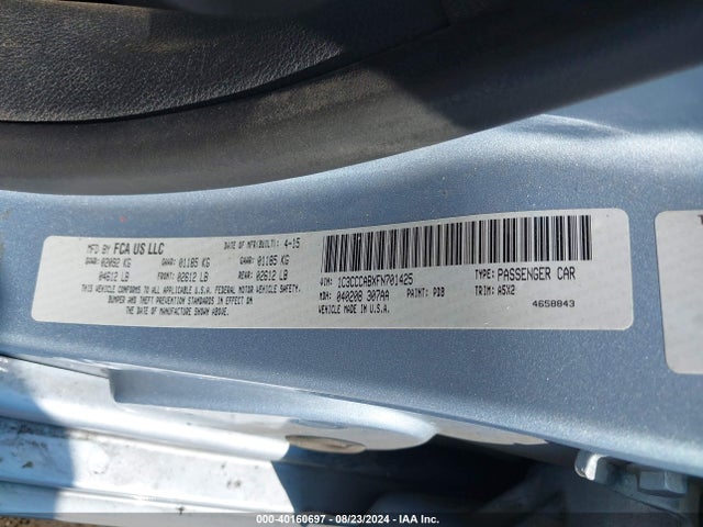 1C3CCCABXFN701425 Chrysler 200 Limited