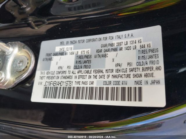2017 FIAT 124 SPIDER JC1NFAEK4H0119781 Photo 8