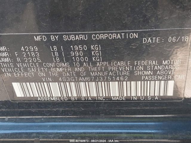 4S3GTAM67J3751462 Subaru Impreza 2.0i Sport