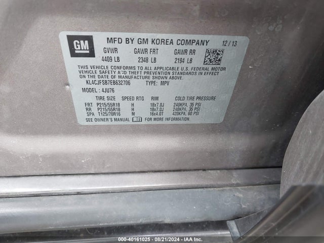 KL4CJFSB7EB632706 Buick Encore Convenience