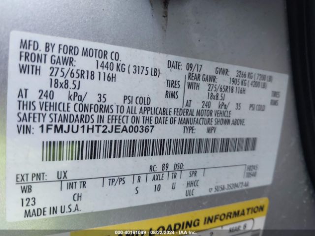 1FMJU1HT2JEA00367 Ford Expedition Xlt