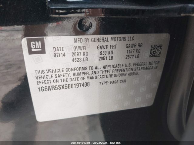 1G6AR5SX5E0197498 Cadillac CTS LUXURY