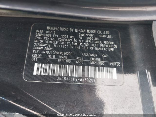 JN1BJ1CP9KW530202 Nissan Rogue Sport Sv