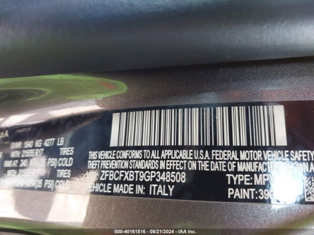ZFBCFXBT9GP348508 Fiat 500x Easy