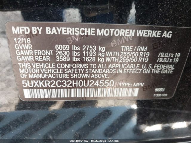 5UXKR2C32H0U24550 BMW X5 Sdrive35i
