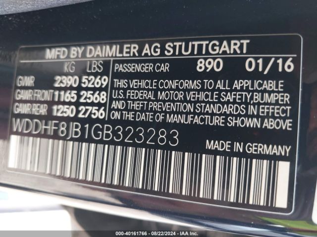 WDDHF8JB1GB323283 Mercedes-Benz E 350 4matic