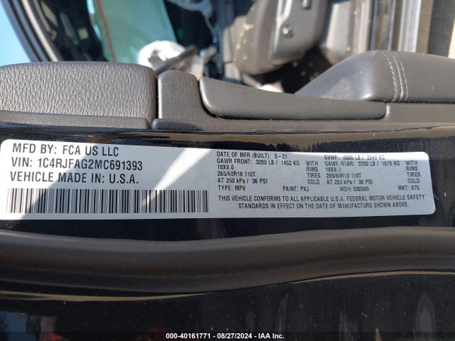 Jeep Grand Cherokee Laredo E 4x4 2021 1C4RJFAG2MC691393 Image 9