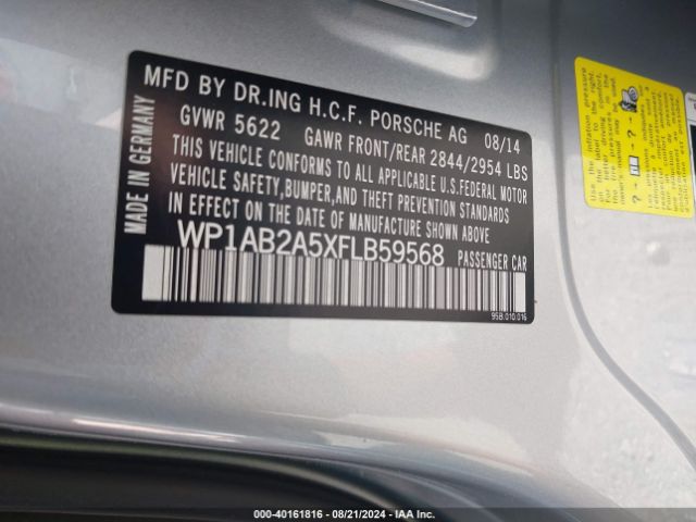 WP1AB2A5XFLB59568 Porsche MACAN S