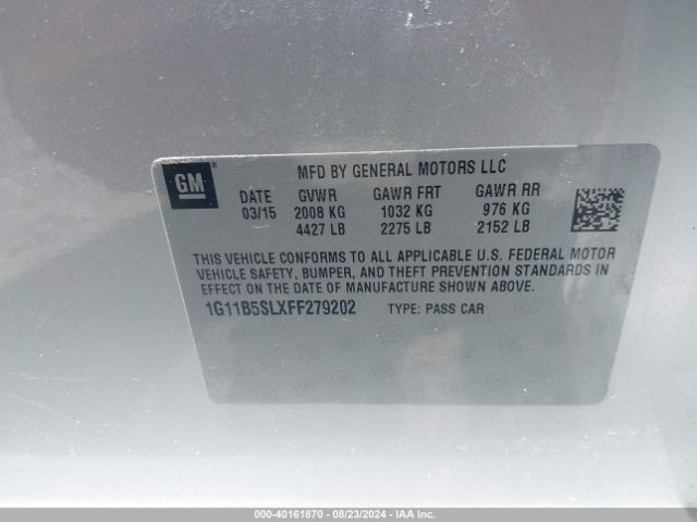 1G11B5SLXFF279202 Chevrolet MALIBU LS
