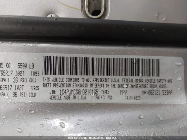 1C4PJMCS8HD216165 Jeep Cherokee Latitude 4x4