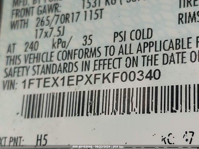 Ford F-150 Xlt 2015 1FTEX1EPXFKF00340 Image 9
