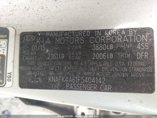 KIA FORTE LX 2015 KNAFK4A61F5404142 Image 9