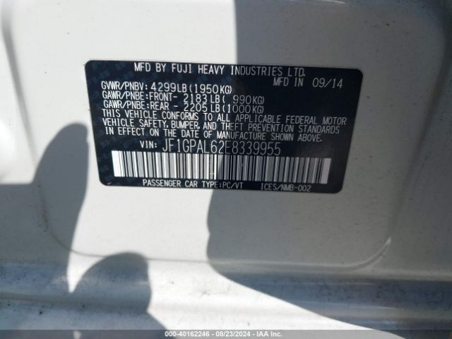 JF1GPAL62E8339955 Subaru Impreza 2.0i Sport Premium