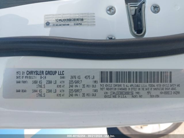 1C4NJDEB8ED898156 Jeep Compass Latitude