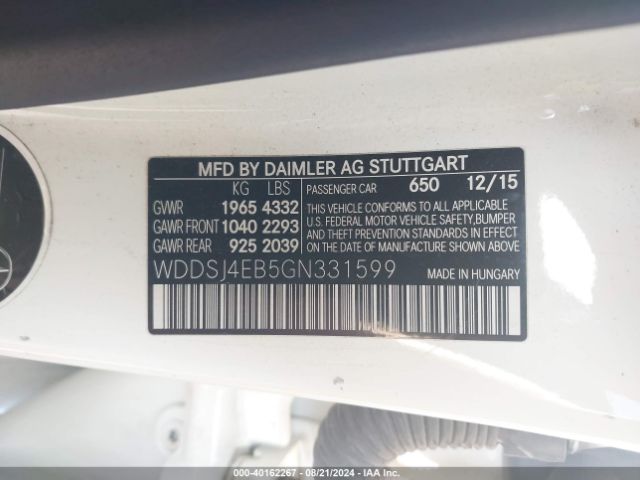 2016 MERCEDES-BENZ CLA 250 WDDSJ4EB5GN331599 Photo 8