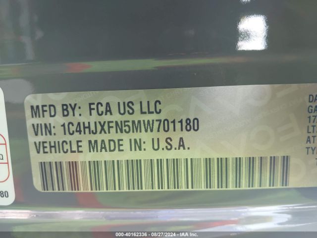 1C4HJXFN5MW701180 Jeep Wrangler Unlimited Rubicon 4x4