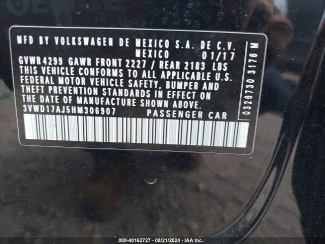 3VWD17AJ5HM306907 Volkswagen Jetta 1.8t Sport